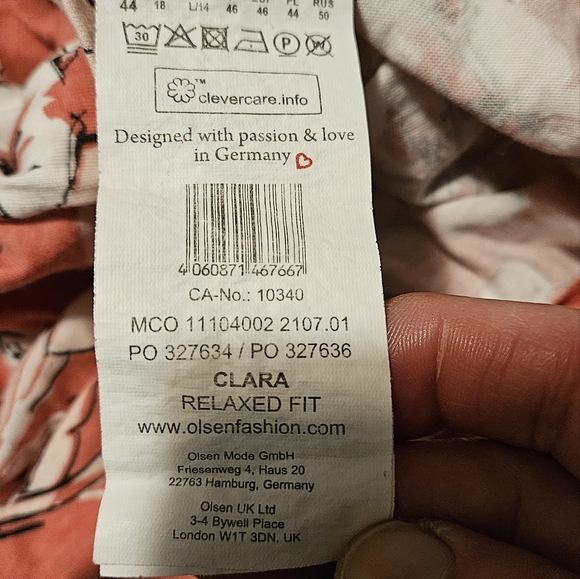 Olsen pink floral top size L - Picture 10 of 13